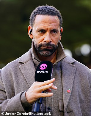 Former Manchester United star Rio Ferdinand works as a pundit for TNT Sports