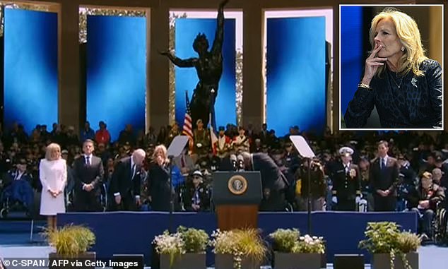 Never stand when you can sit: President Joe Biden moved to take a seat just as a loudspeaker announced that his Secretary of Defense would deliver remarks.  He paused for a moment, stood up slightly, and then sat down with other dignitaries.  It was a strange moment during solemn ceremonies marking the 80th anniversary of the D-Day invasion