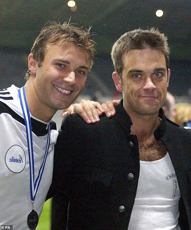 Who is Jonathan Wilkes, co-founder of Soccer Aid?  A glimpse into the life of the TV presenter and singer, including 'very close' friendship with Robbie Williams (pictured together in 2004)