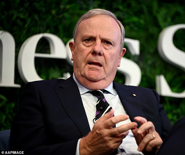 Peter Costello (pictured) resigned as chairman of Nine Entertainment Co. on Sunday.  after an altercation with a reporter at Canberra Airport on Thursday