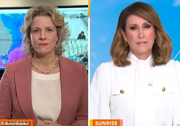 Nat Barr has been forced to pull the plug on an uncomfortably tense interview with Home Secretary Clare O'Neil (left) and Liberal Senator Jane Hume (right) after the pair refused to stop feuding over the country's latest immigration issue the government.