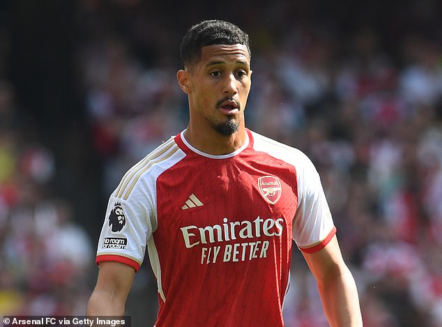 Arsenal star William Saliba (pictured) has praised Liverpool defender Virgil van Dijk