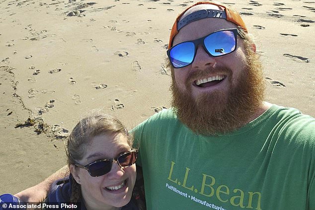 Jamie Acord was walking along the waterfront at Popham Beach State Park in Phippsburg with her husband Patrick earlier this month when she became tangled in quicksand and suddenly 
