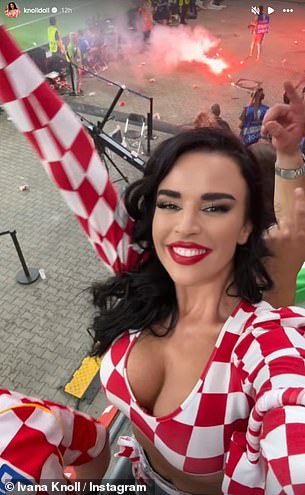 Ivana Knoll, a model from Croatia, had posted several photos of herself at the Red Bull Arena during the match