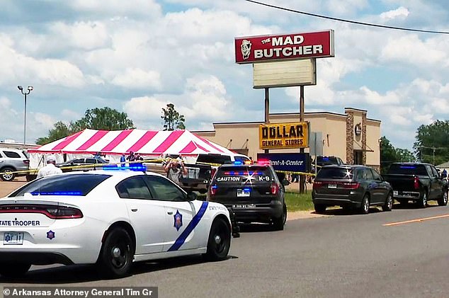 Four people were killed and ten injured in a shooting at a supermarket in Fordyce, Arkansas
