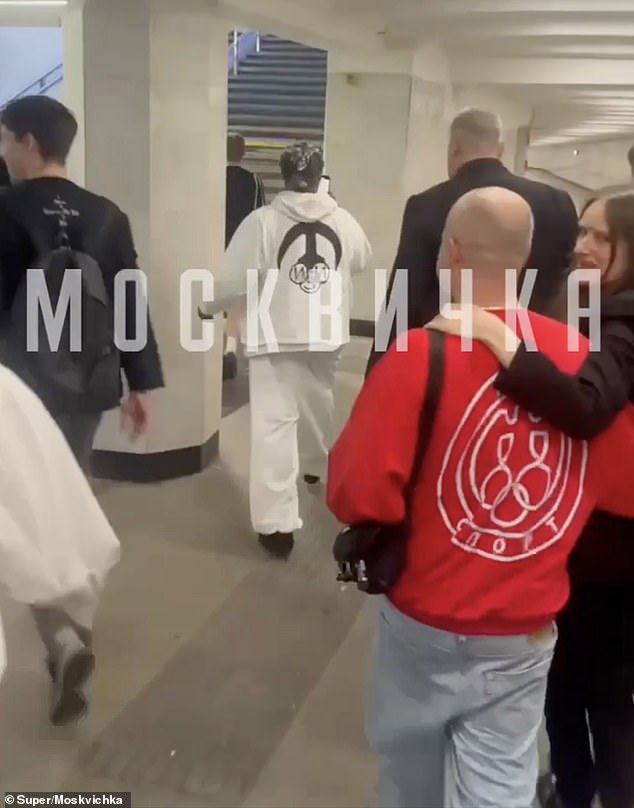 Footage allegedly shows Kanye West on the Moscow subway, a sample of which can be seen above