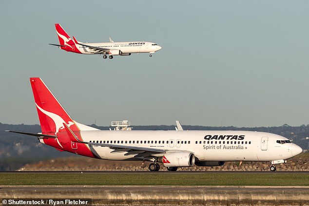 Qantas Flight QF120 left Auckland International Airport at 6.18am on Monday before returning more than three hours later at 9.30am (stock image)