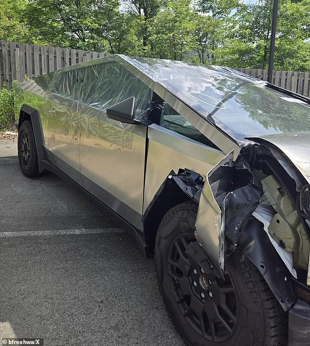 The Tesla Cybertruck suffered $30,000 in damage, which will take a year to repair
