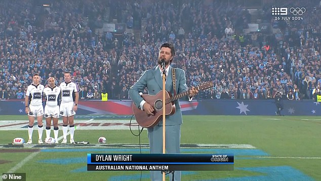 The university student said she was disgusted by the reaction of some people to singer Dylan Wright's performance of the national anthem.