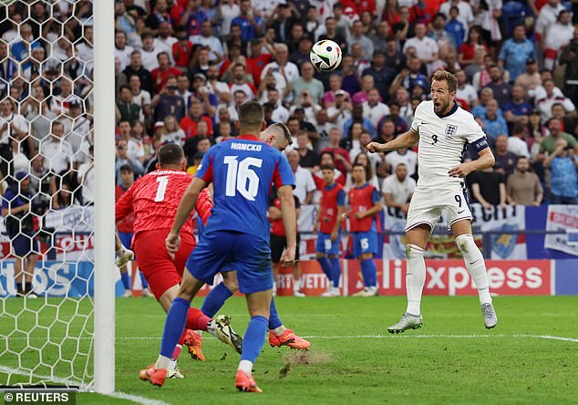 Harry Kane put England ahead at the start of extra time with a close-range header