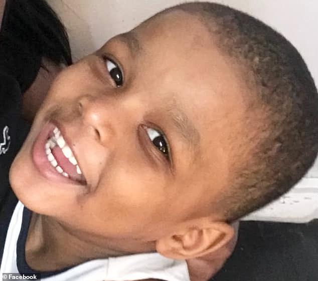 Caleb Harris, pictured, was just five years old when he was shot nine times by Hardy.  If he had survived, he would now be eight years old