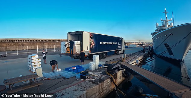 While Motor Yacht Loon is in Marseille, a truck with goods from the Netherlands arrives a day before the charter guests arrive