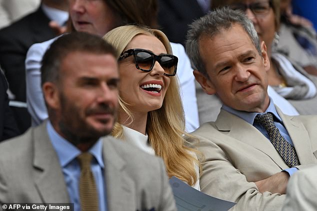 Katherine was spotted catching up with Pointless star Alexander Armstrong during the outing