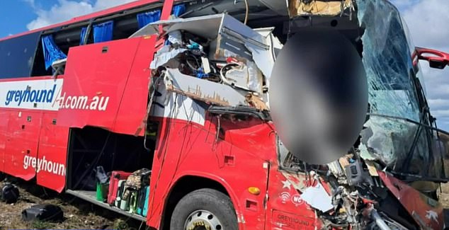 One of the passengers who survived the horror bus crash (pictured) revealed chilling new details about the incident