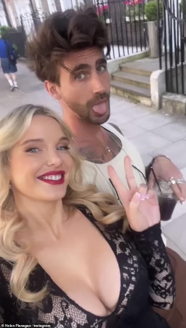 Another clip from her Stories captured the model alongside Love Island alumnus Chris Taylor as they walked side by side