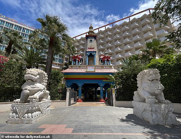 The group stayed at the Sol Katmandu Park and Resort (pictured), which is popular with families with young children