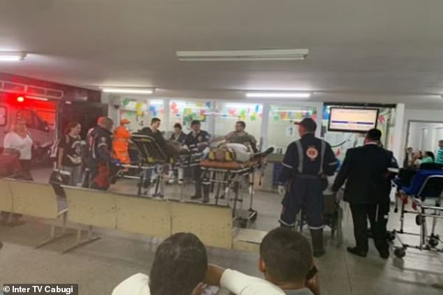 First responders treated passengers on Air Europa flight UX045 at Governador Aluízio Alves International Airport early Monday morning