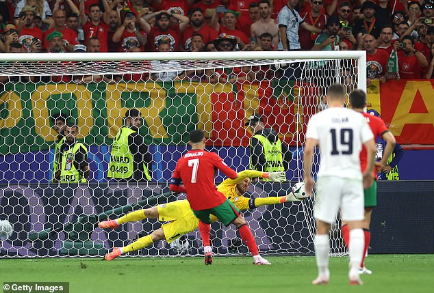 Ronaldo saw his penalty kick superbly saved by Slovenian goalkeeper Jan Oblak