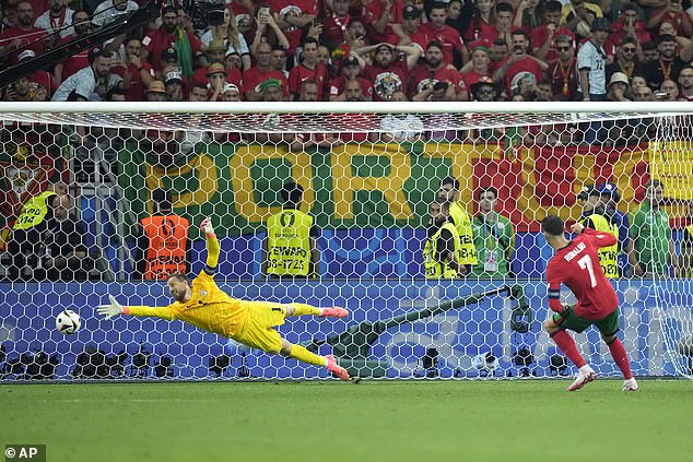 Ronaldo converted his penalty in the shoot-out, which ultimately saw Portugal beat Slovenia