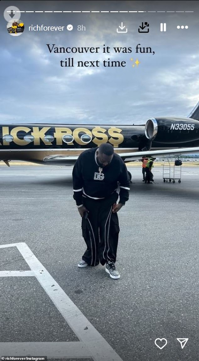 Ross did not acknowledge the brawl on social media, though he did share a photo of himself in front of his private jet on Monday