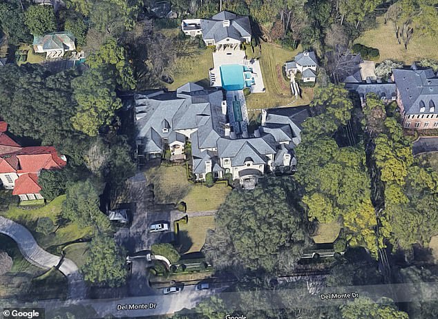 The 61-year-old televangelist has a net worth of at least $50 million and owns two homes in Texas worth $10.5 million and $2.9 million. The $10.5 million home, seen here in Houston, comes complete with a swimming pool, pool house and three elevators