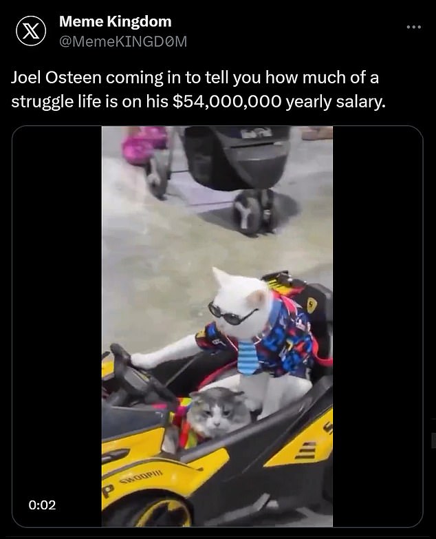 1719880058 850 Millionaire televangelist Joel Osteen is roasted over tweet to his