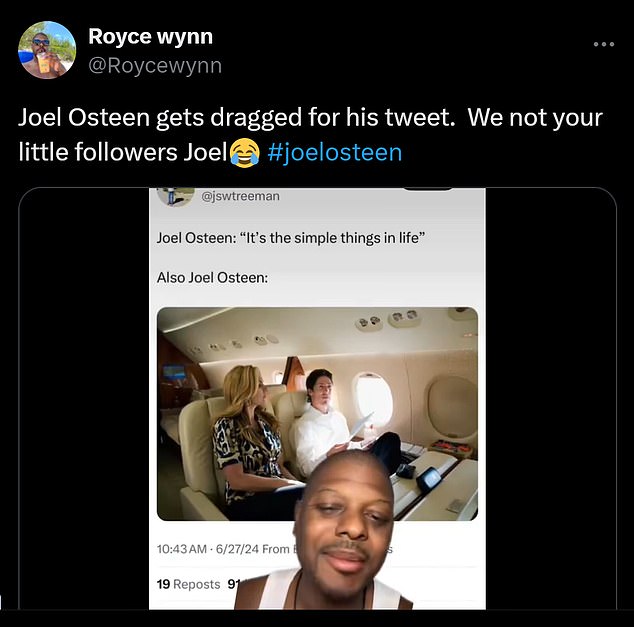 1719880060 111 Millionaire televangelist Joel Osteen is roasted over tweet to his
