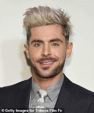 In 2022, Zac described the shocking accident in which he shattered his jaw after being hit with plastic surgery rumors due to his more prominent square chin (pictured in 2019)