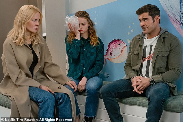 Zac starred alongside Nicole Kidman and Joey King in A Family Affair, with viewers noticing his appearance had changed following the shocking injury