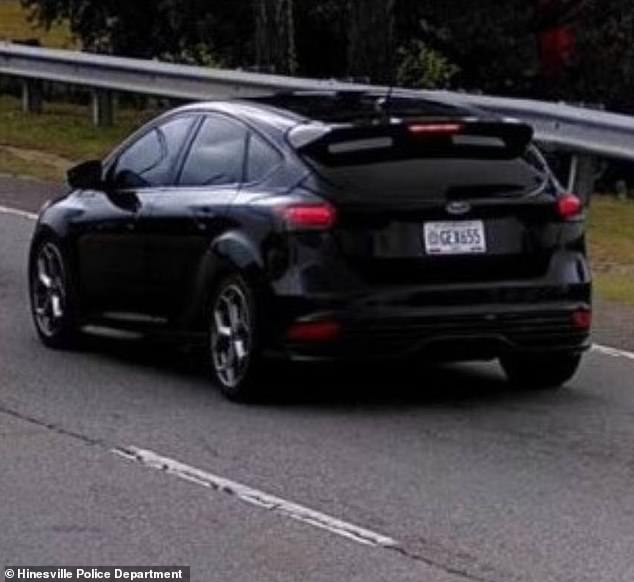 Authorities conducted an intensive search for the former couple for a week after they disappeared, including searching for Anderson's black Ford Fiesta (pictured) in which they were left. They were later found dead in the car, 450 miles from where they had left.
