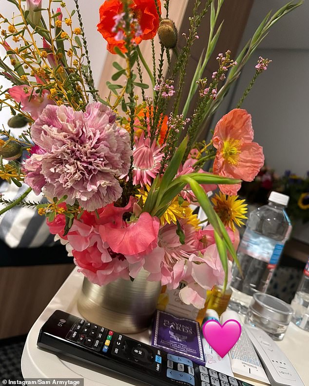 She shared snaps of flowers given to her by her loved ones during her hospital stay and revealed she was suffering from osteoarthritis after tearing the cartilage in her right hip.