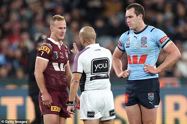 Smith says the rule hurt the Maroons in their Game 2 loss in Melbourne (pictured left, captain Daly Cherry-Evans)