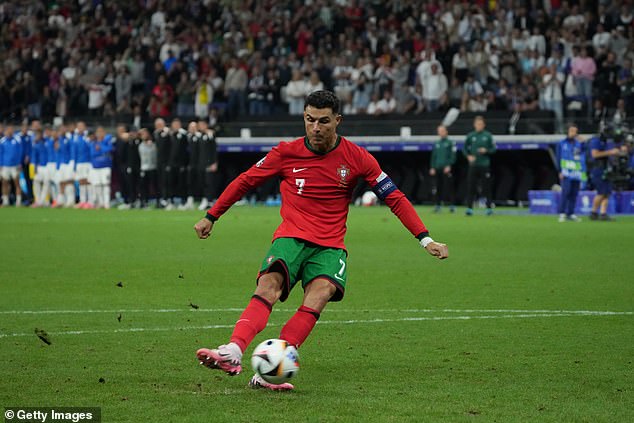 Ronaldo missed a penalty in extra time, but then scored from the penalty shootout