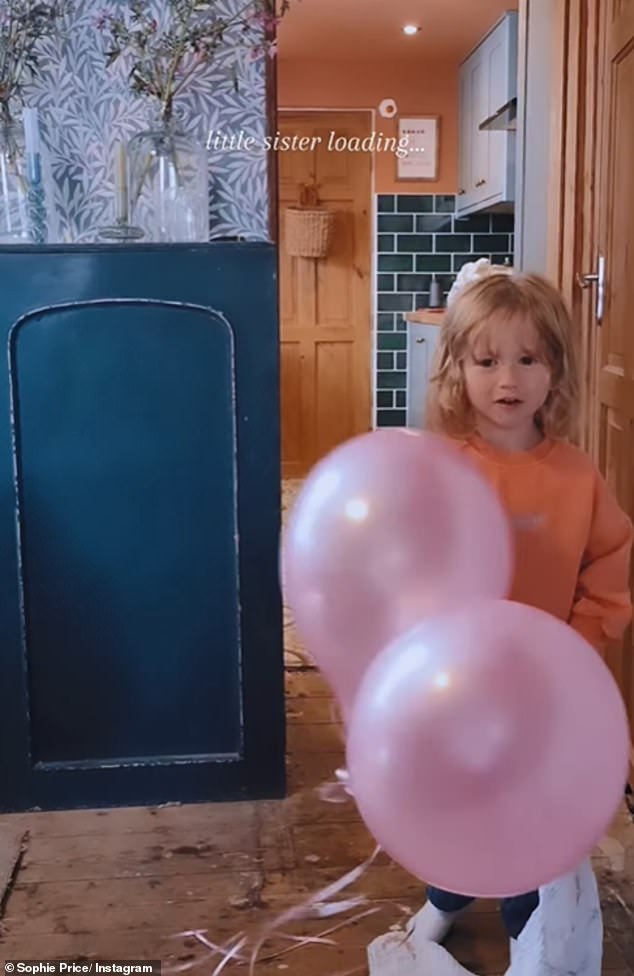 She posted a heartwarming video on social media revealing she was expecting a girl, filming Albert holding some pink balloons