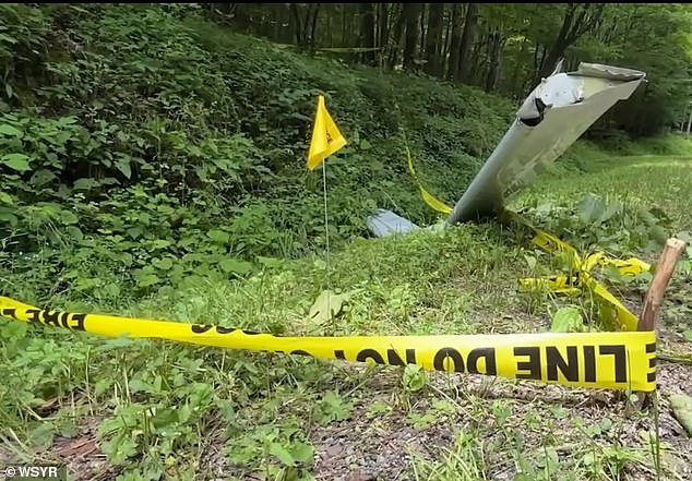 Parts of the plane wreckage were found in a rural forest area
