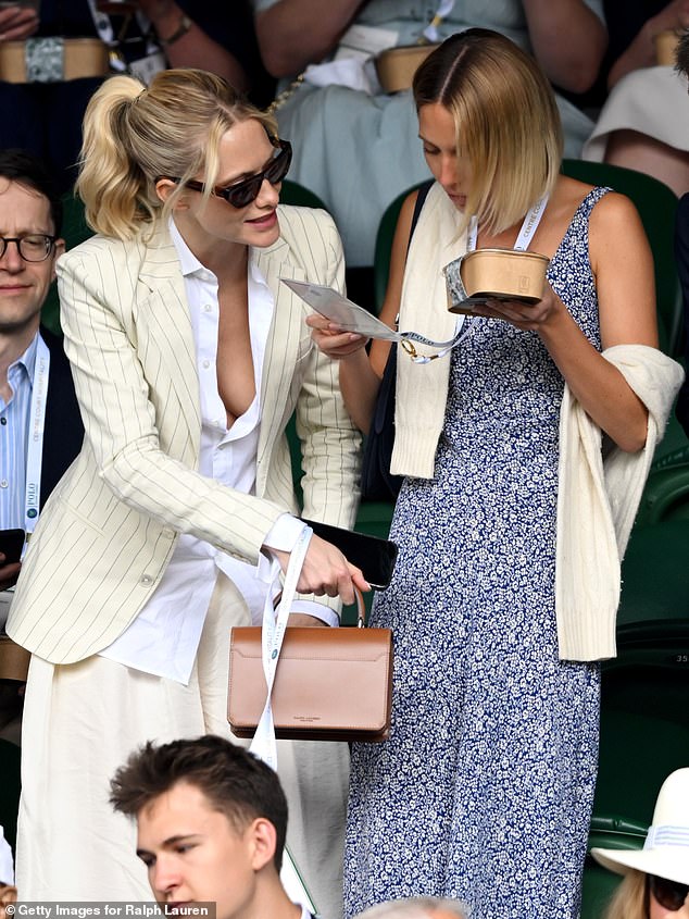 Poppy Delevingne and Princess Maria-Olympia of Greece and Denmark attend the Wimbledon Tennis Championships
