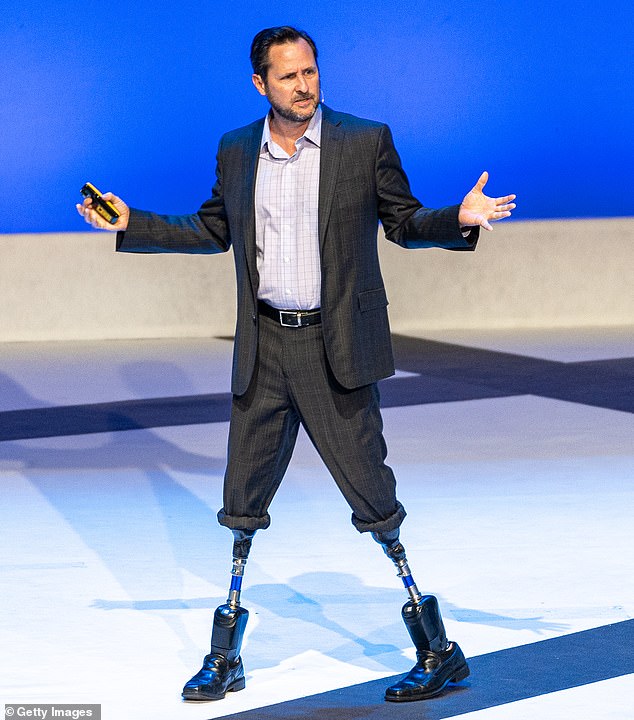 Study author Professor Hugh Herr (pictured) says the technique gives patients the feeling that the limb is part of their own body
