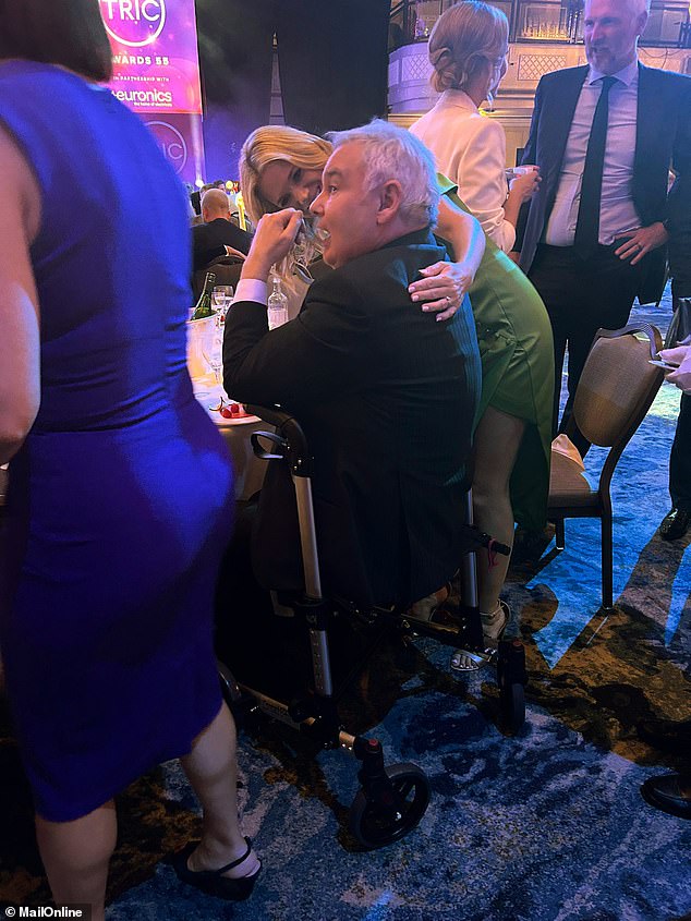 Eamonn was photographed a week ago at the TRIC Awards in his wheelchair, being comforted by his former colleague Charlotte Hawkins