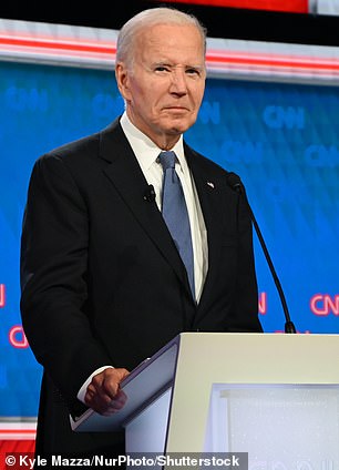 President Joe Biden during the presidential debate on June 27