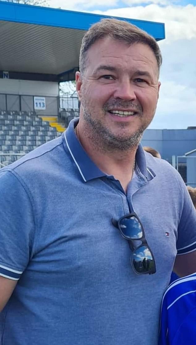 Michael Grant (pictured), 45, tragically collapsed and died in the middle of the same street in Magaluf in the early hours of Monday morning