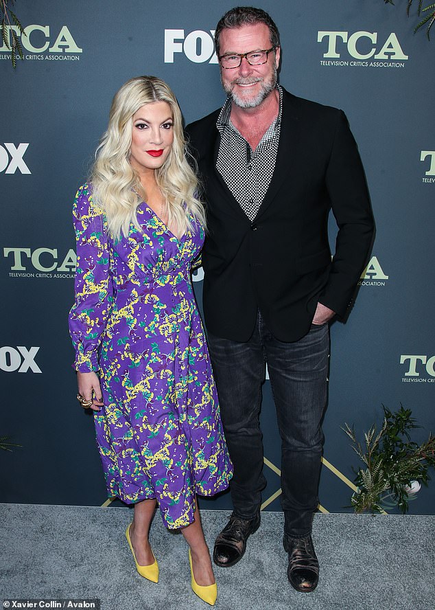 McDermott, pictured with his estranged wife Tori Spelling, celebrated the achievement on Instagram