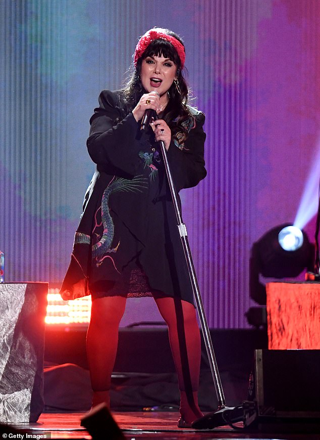 Ann is pictured performing on stage at the 2019 iHeartRadio Music Festival