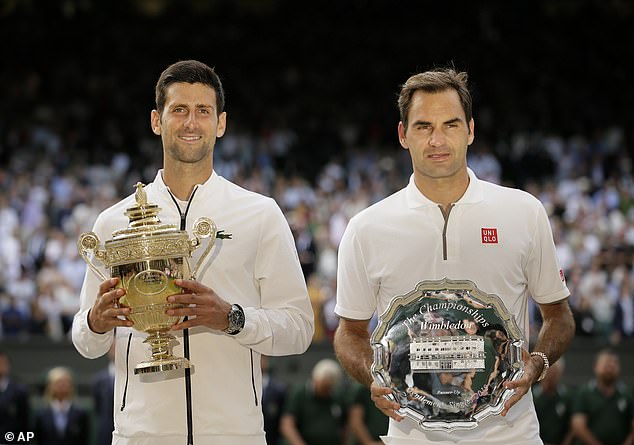 She is estimated to be worth more than Rafael Nadal, Novak Djokovic (pictured left) and Roger Federer (pictured right) combined.