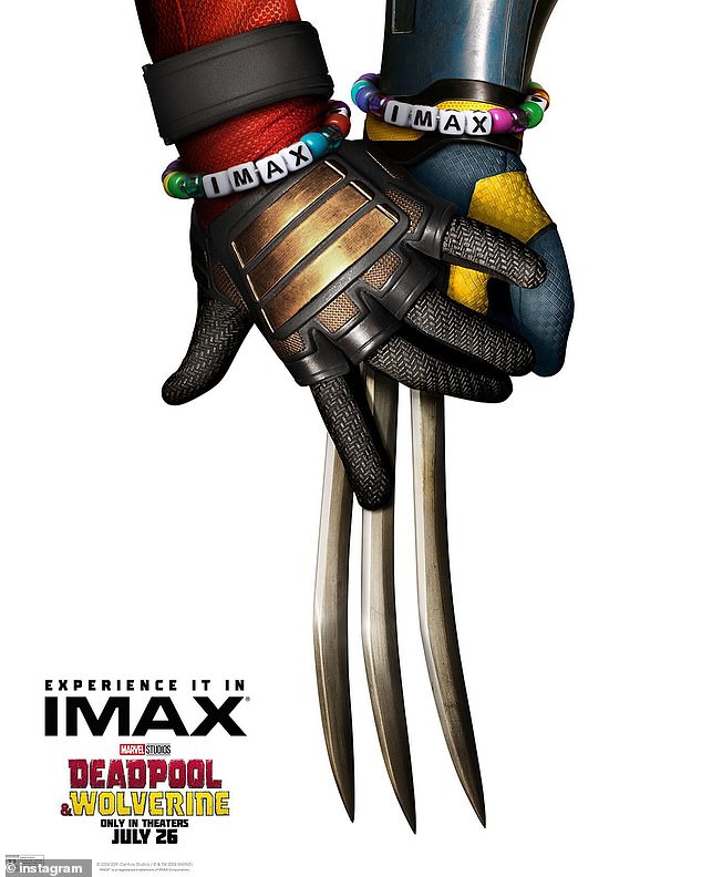 Shortly after, the official IMAX Instagram uploaded a promotional poster for the film showing Deadpool and Wolverine wearing friendship bracelets inspired by the Eras Tour