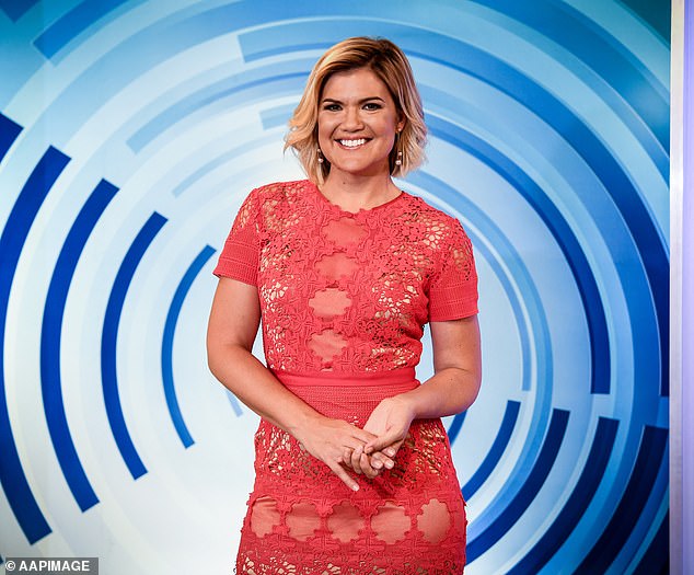 The 42-year-old presenter of The Project (pictured on the show) admitted she couldn't feel her toes as she walked into the city, where temperatures dropped below zero