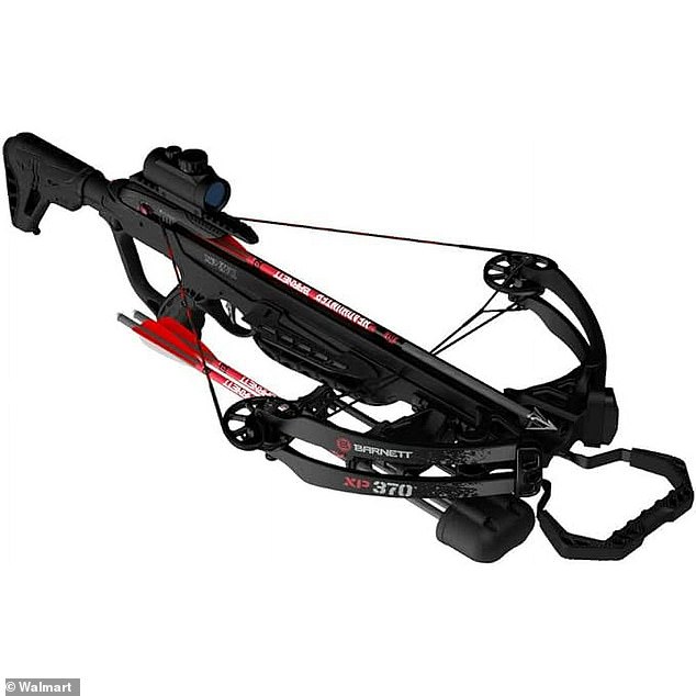 According to police, Whiddon walked away with an adult specimen valued at $239. A $239 Barnett Expedition Crossbow from Walmart is seen here