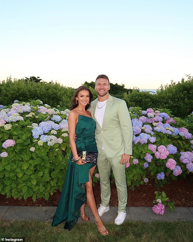 Kyle Juszczyk and his fashion designer wife Kristin were among the guests at the wedding