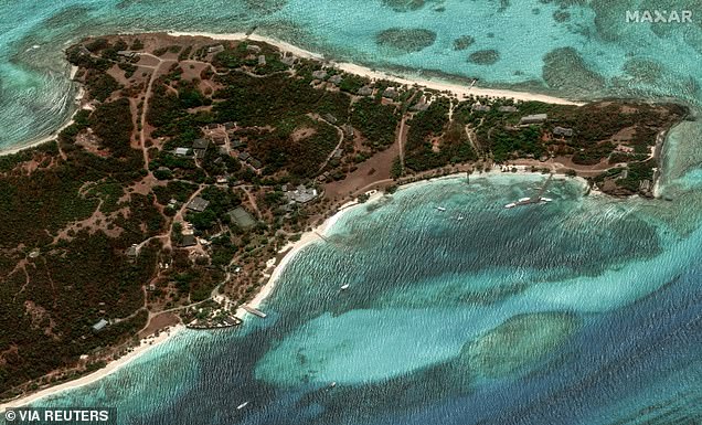 A satellite image shows buildings and beaches before Hurricane Beryl passed Petite Saint Vincent