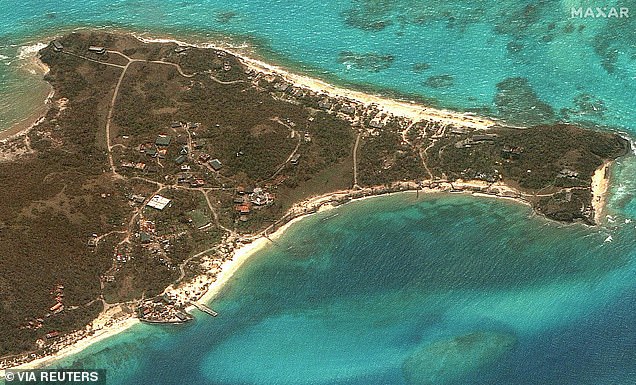 A satellite image shows buildings and beaches after Hurricane Beryl passed Petite Saint Vincent