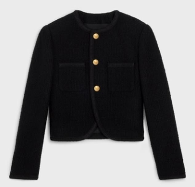 The Kmart jacket is being called a perfect imitation of this Celine Chasseur jacket that retails for $5,600